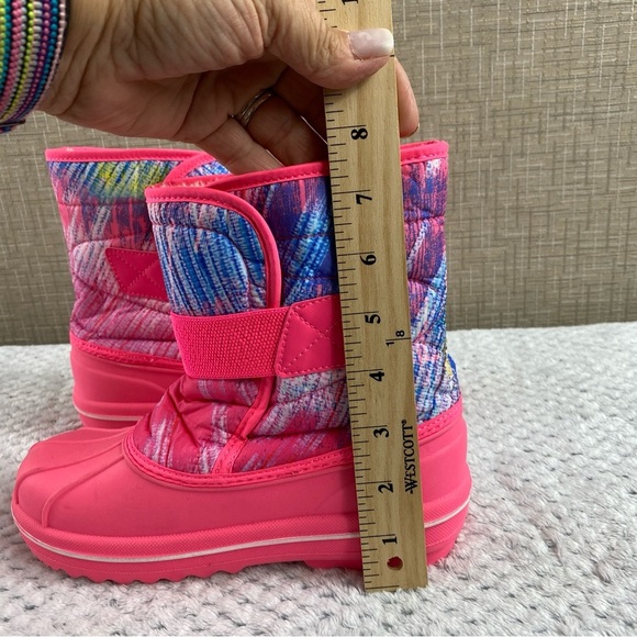 The Children’s Place Kids Pink and Multicolor Winter Boots Sz 2 - Picture 10 of 11